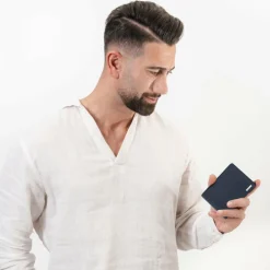 Herren Redolz Leather Essentials QF kleine Geldbörse RFID Leder 10,5 cm