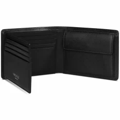 Redolz Herrengeldbörsen Querformat<Leather Essentials QF Geldbörse RFID Leder 12 cm ausklappbar classic black