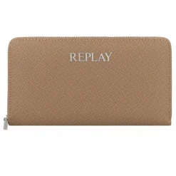 Replay Damengeldbörsen Querformat<Geldbörse 19 cm dirty pale beige - black