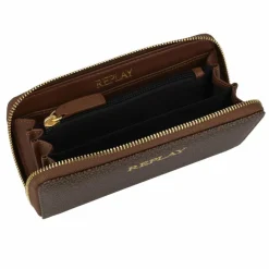 Replay Damengeldbörsen Querformat<Geldbörse 19 cm brown cocoa - black