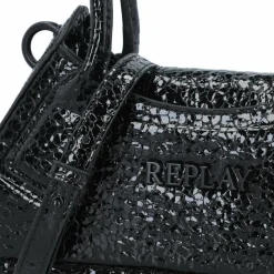 Replay Henkeltaschen<Handtasche 28 cm shiny black