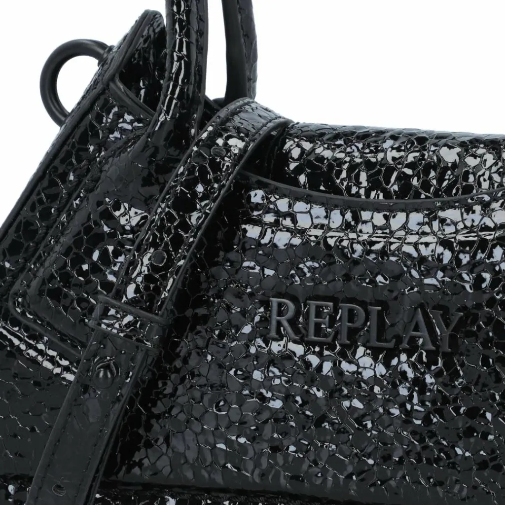Replay Henkeltaschen<Handtasche 28 cm shiny black