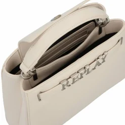 Discount Replay Handtasche 25 cm dirty white