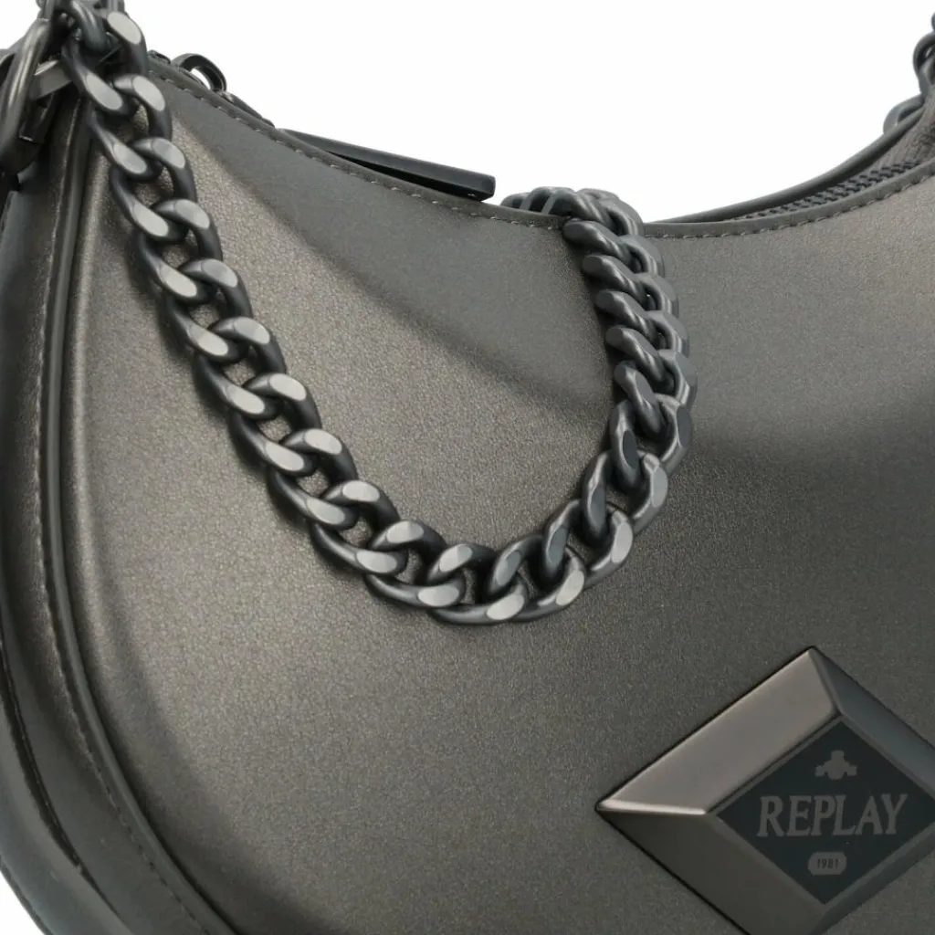 Replay Schultertaschen|Henkeltaschen<Schultertasche 24 cm gun metal