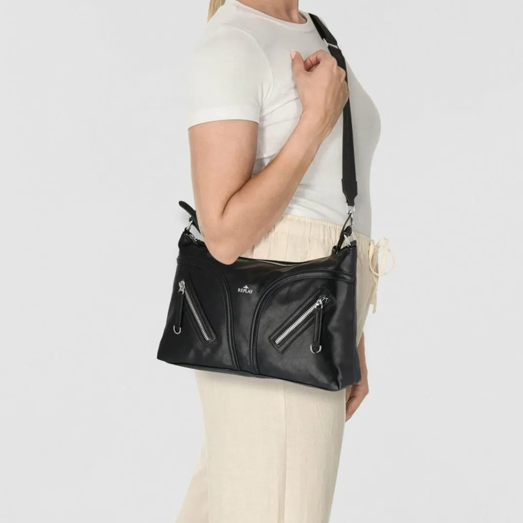 Replay Schultertaschen<Schultertasche 38 cm black