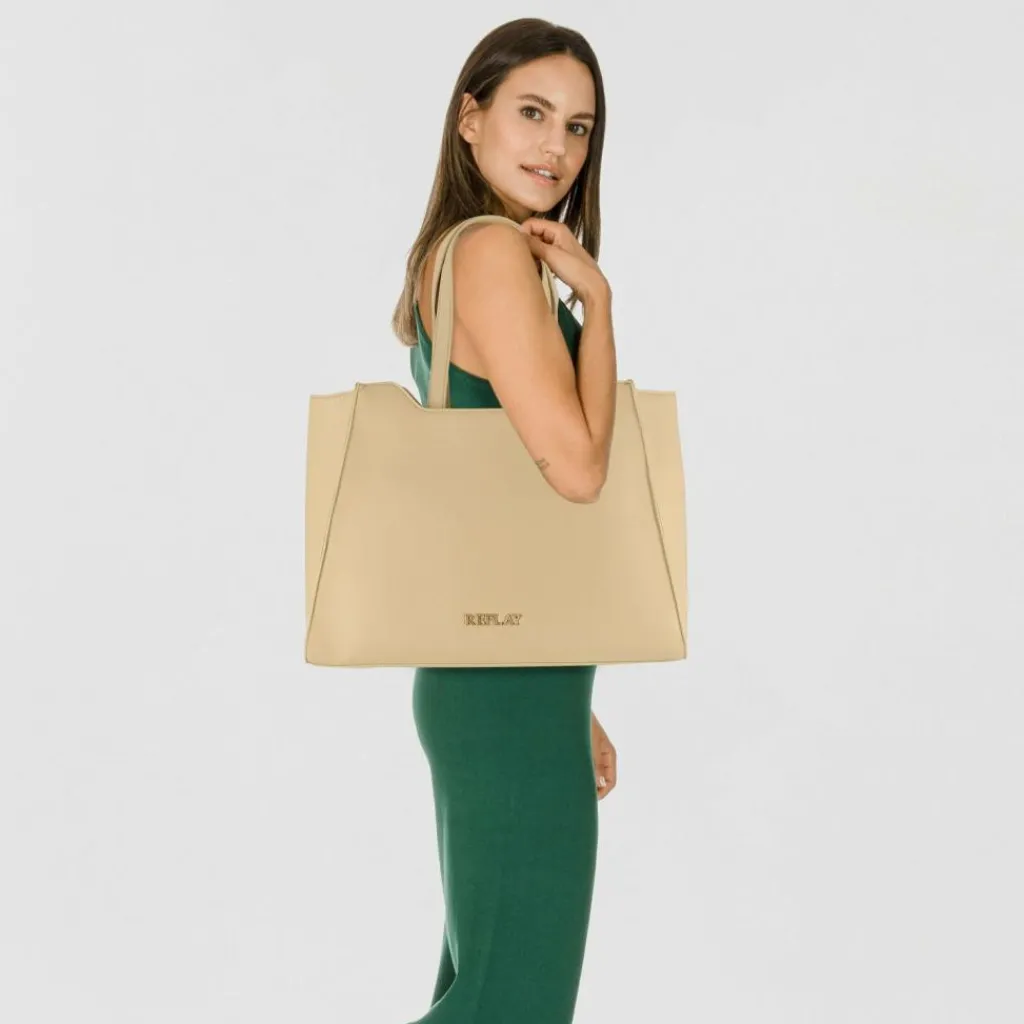 Replay Shopper|Schultertaschen<Shopper Tasche 42.5 cm safari