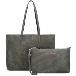 Replay Shopper|Schultertaschen<Shopper Tasche 35 cm washed black-black