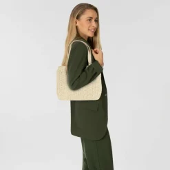 Roeckl Copacabana Schultertasche 30 cm creme