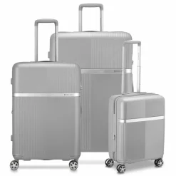 New Roncato Airglam 4 Rollen Kofferset 3-teilig mit Dehnfalte grigio perla