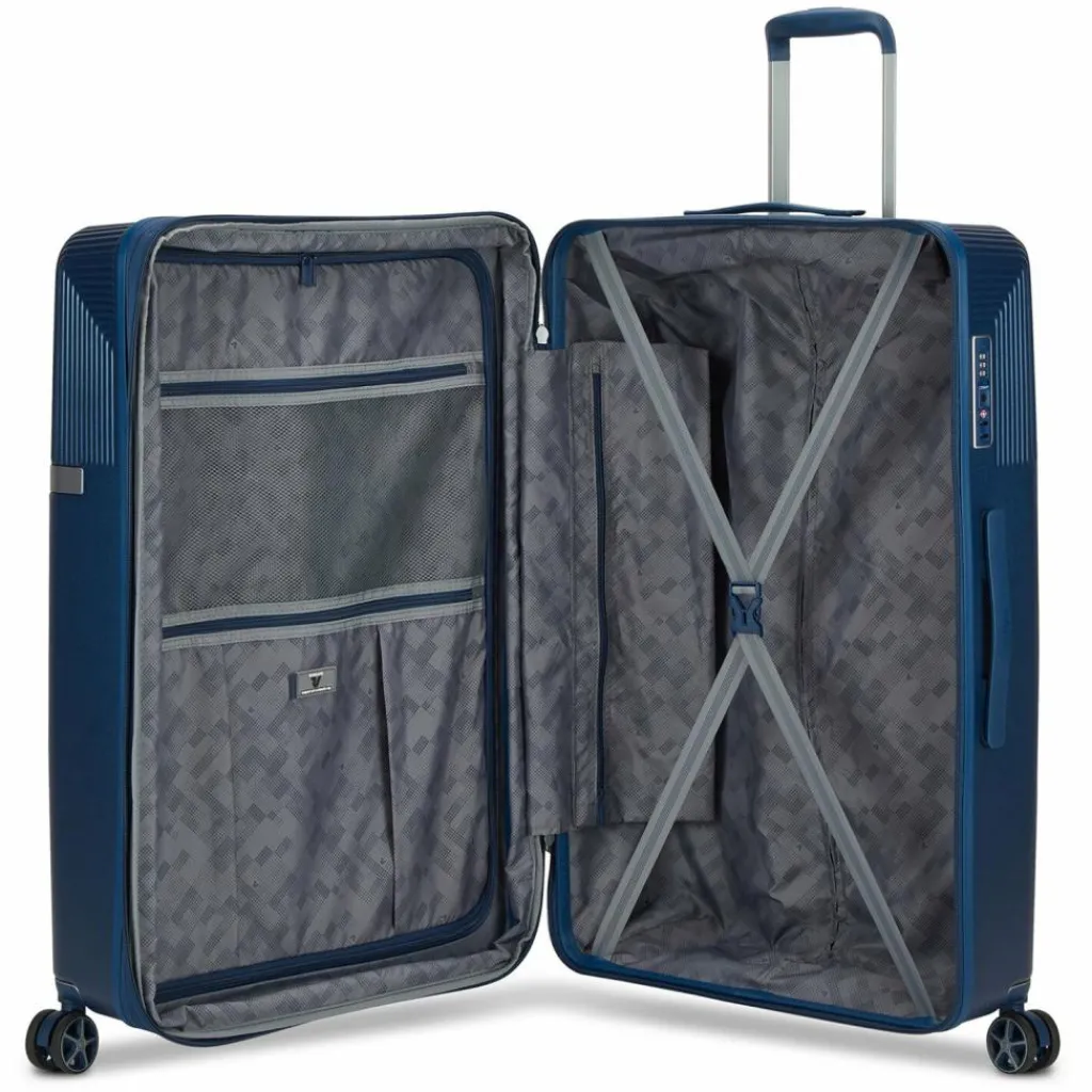 Roncato 4-Rollen Koffer|Hartgepäck<Airglam 4 Rollen Trolley L 77 cm mit Dehnfalte blu notte
