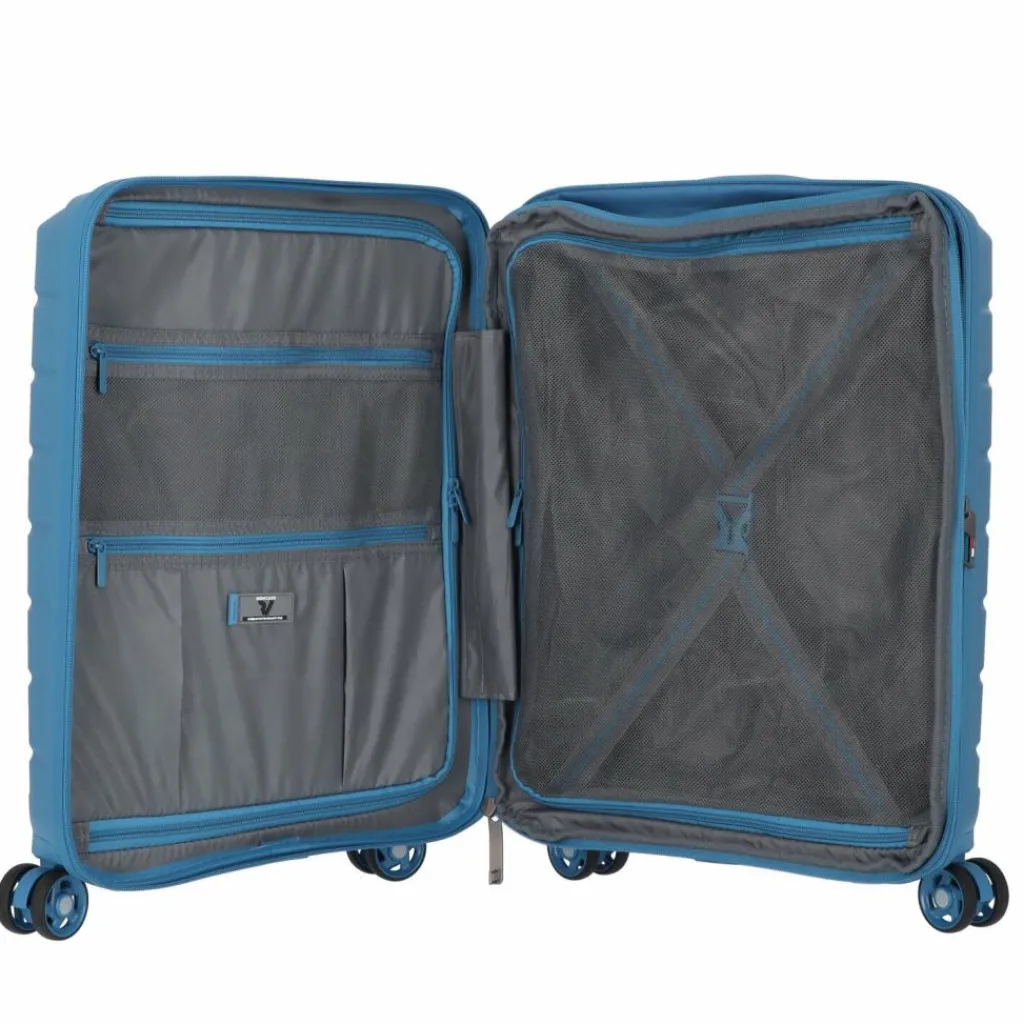 Roncato B-Flying Move 4 Rollen Kabinentrolley 55 cm mit Dehnfalte denim
