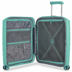 Roncato Hartgepäck Kabinengepäck|4-Rollen Kabinentrolleys<B-Flying Move 4 Rollen Kabinentrolley 55 cm mit Dehnfalte salbei