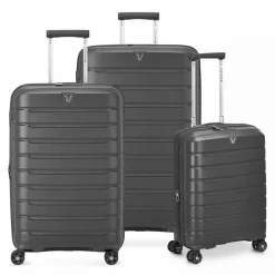 Roncato Koffersets Als Hartgepäck|Koffersets 3-Teilig<B-Flying Move 4 Rollen Kofferset 3-teilig mit Dehnfalte anthrazit