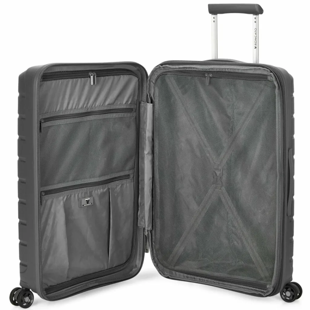 Roncato Koffersets Als Hartgepäck|Koffersets 3-Teilig<B-Flying Move 4 Rollen Kofferset 3-teilig mit Dehnfalte anthrazit