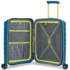 Roncato Hartgepäck Kabinengepäck|4-Rollen Kabinentrolleys<B-Flying Move 4 Rollen Kabinentrolley 55 cm mit Dehnfalte blu laguna
