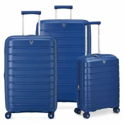 Roncato B-Flying Move 4 Rollen Kofferset 3-teilig mit Dehnfalte blau