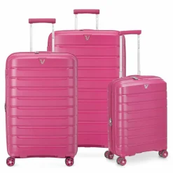 Roncato Koffersets Als Hartgepäck|Koffersets 3-Teilig<B-Flying Move 4 Rollen Kofferset 3-teilig mit Dehnfalte magenta