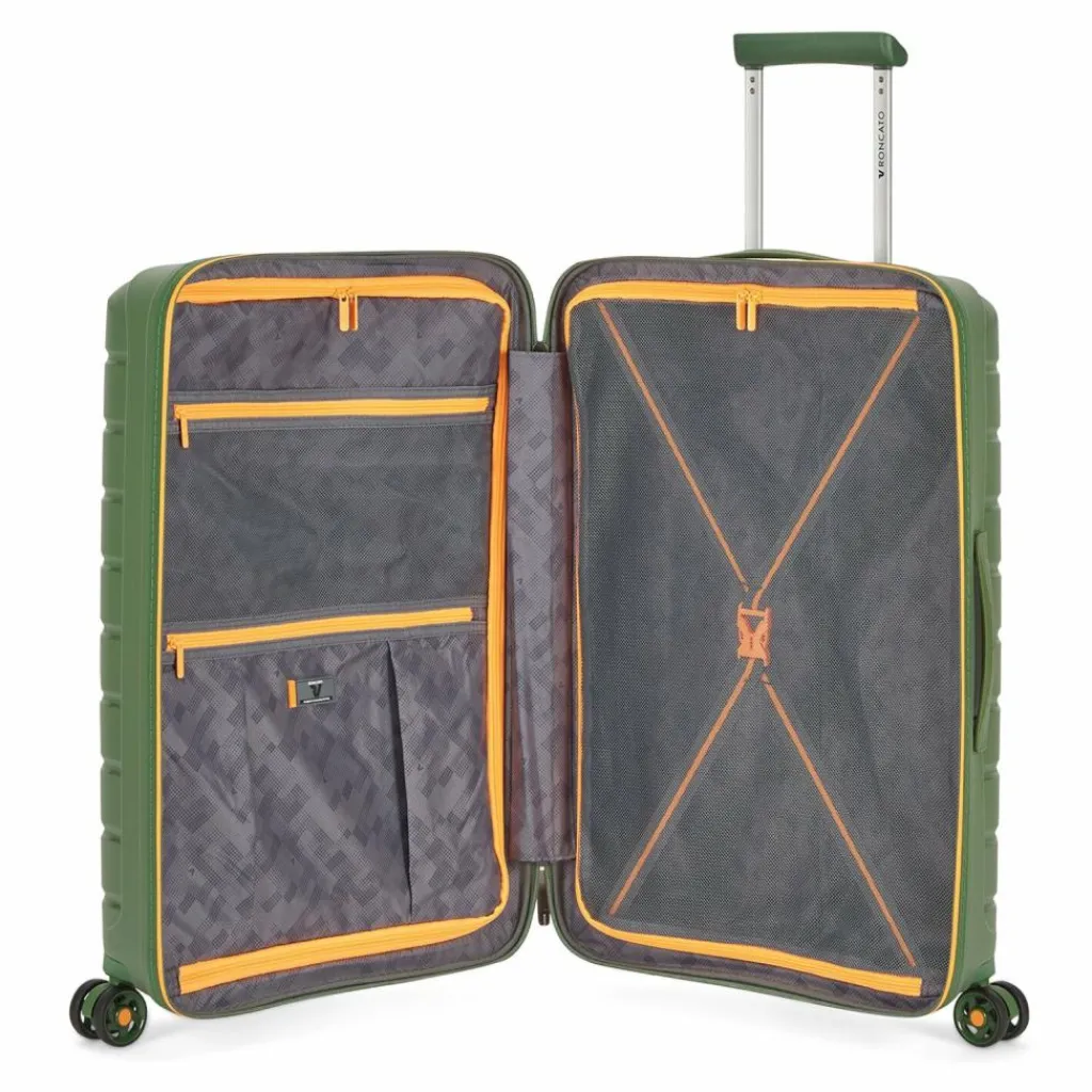 Roncato Hartgepäck|4-Rollen Koffer<B-Flying Neon 4 Rollen Trolley 68 cm verde militare