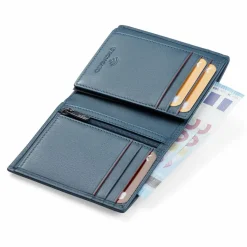 Roncato Herrengeldbörsen Querformat<Detroit Geldbörse RFID Schutz Leder 9 cm denim