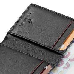 Roncato Herrengeldbörsen Querformat<Detroit Geldbörse RFID Schutz Leder 8 cm nero