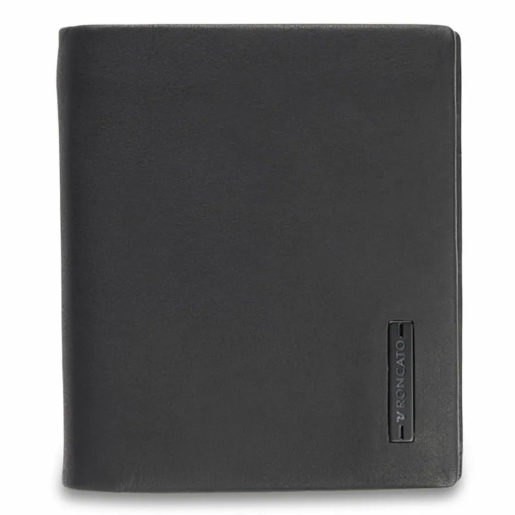 Roncato Herrengeldbörsen Querformat<Detroit Geldbörse RFID Schutz Leder 9 cm nero