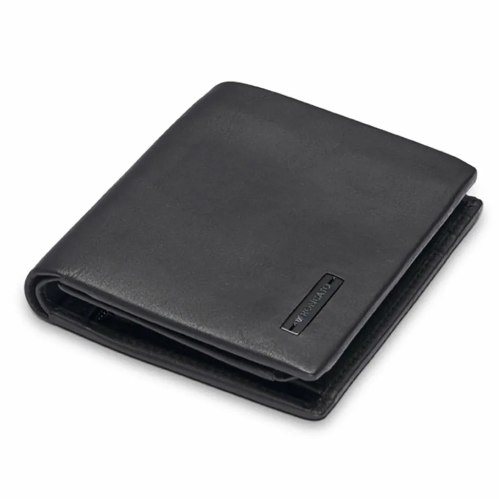 Roncato Herrengeldbörsen Querformat<Detroit Geldbörse RFID Schutz Leder 9 cm nero