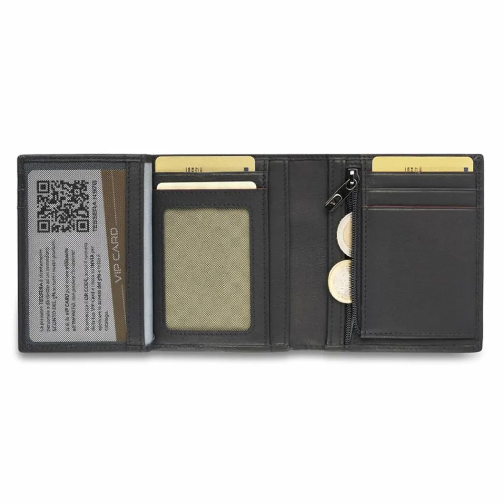 Roncato Herrengeldbörsen Querformat<Detroit Geldbörse RFID Schutz Leder 9 cm nero