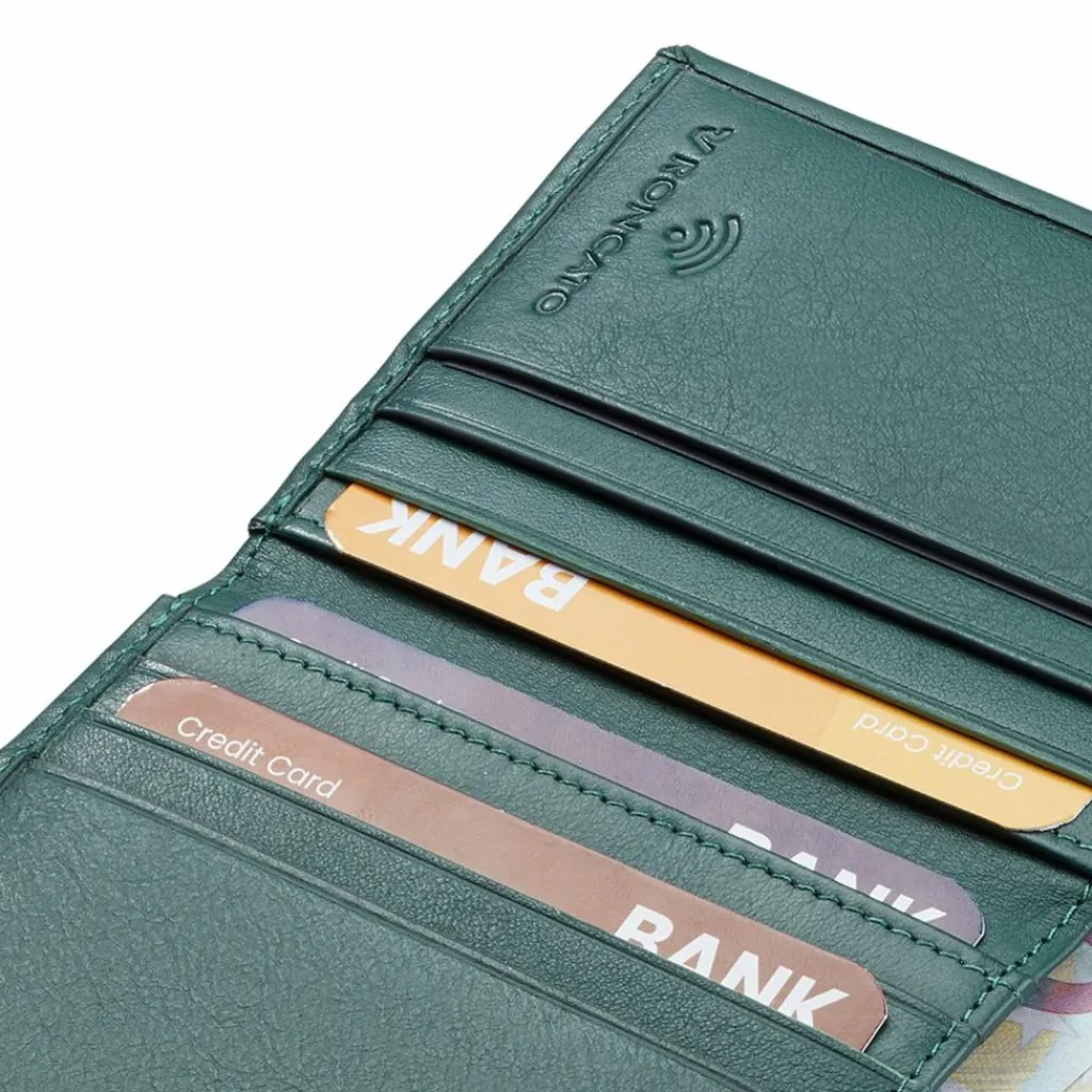 Roncato Herrengeldbörsen Querformat<Detroit Geldbörse RFID Schutz Leder 8 cm verde foresta