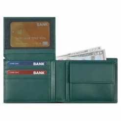 Outlet Roncato Detroit Geldbörse Leder 12.5 cm verde foresta