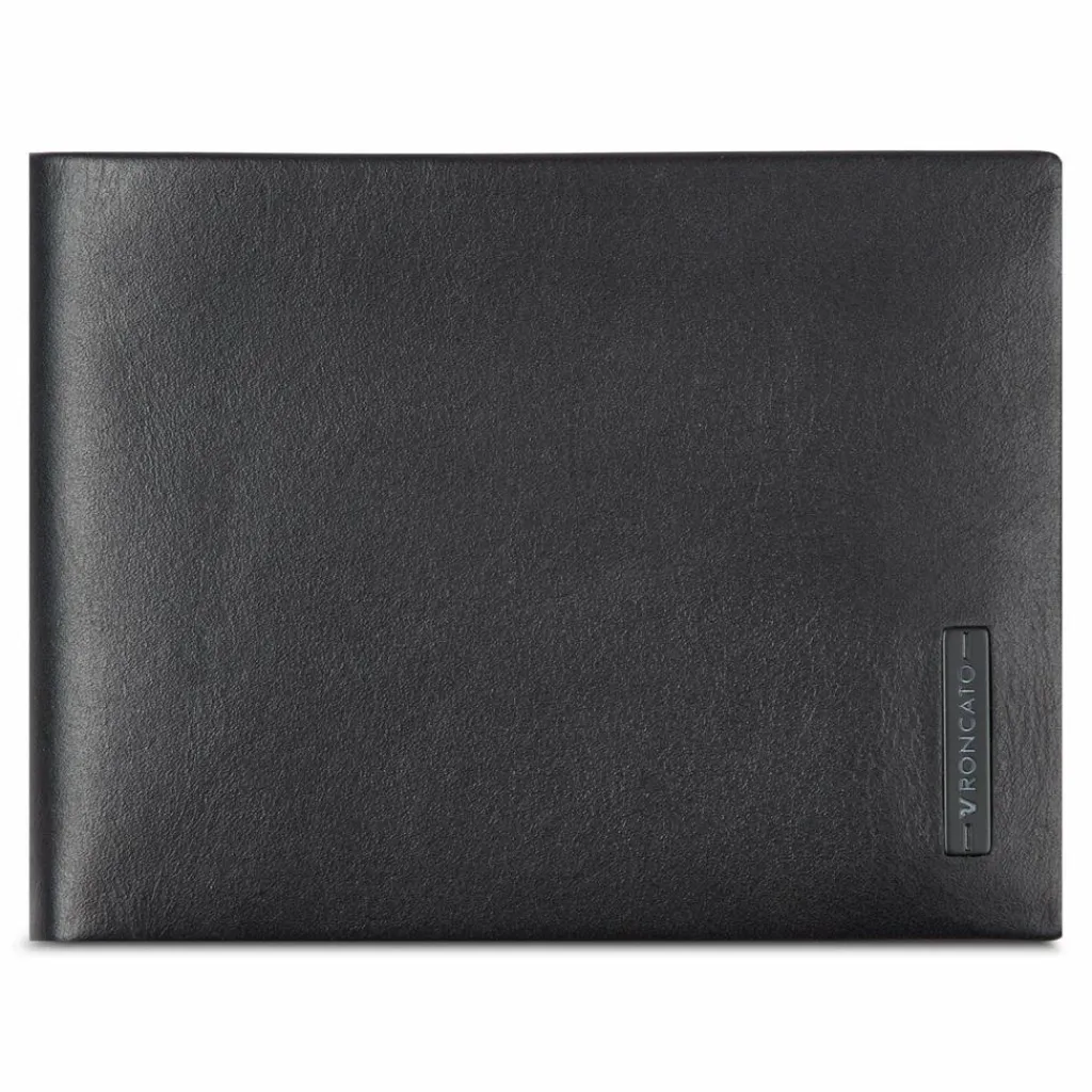 Roncato Herrengeldbörsen Querformat<Detroit Geldbörse RFID Schutz Leder 12.5 cm nero