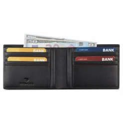 Roncato Herrengeldbörsen Querformat<Detroit Geldbörse RFID Schutz Leder 12.5 cm nero