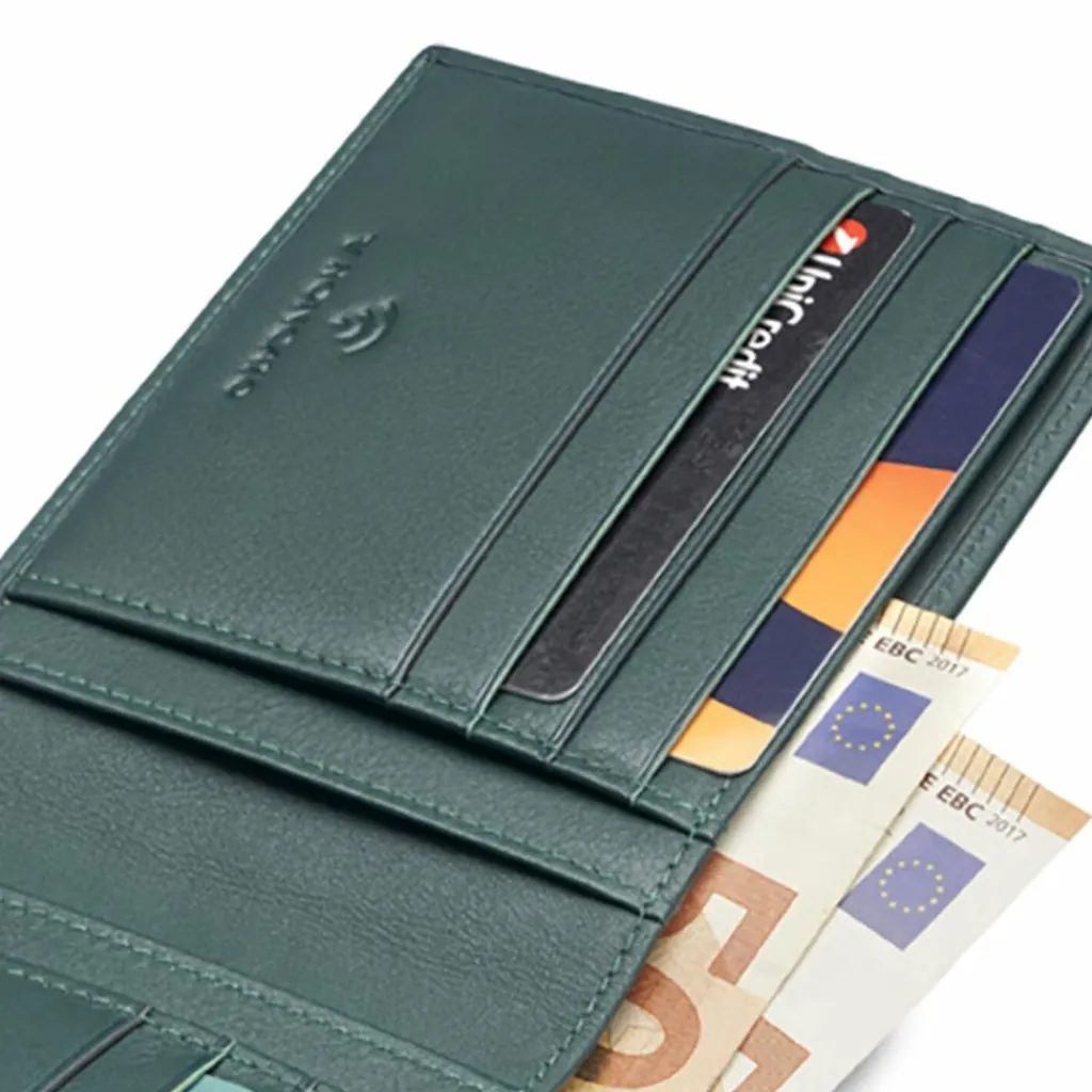 Roncato Herrengeldbörsen Querformat<Detroit Geldbörse RFID Schutz Leder 12.5 cm verde foresta