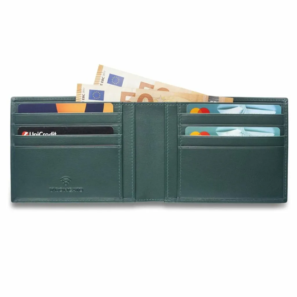 Roncato Herrengeldbörsen Querformat<Detroit Geldbörse RFID Schutz Leder 12.5 cm verde foresta