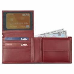 Discount Roncato Detroit Geldbörse Leder 12.5 cm burgundy