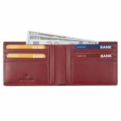 Roncato Herrengeldbörsen Querformat<Detroit Geldbörse RFID Schutz Leder 12.5 cm burgundy