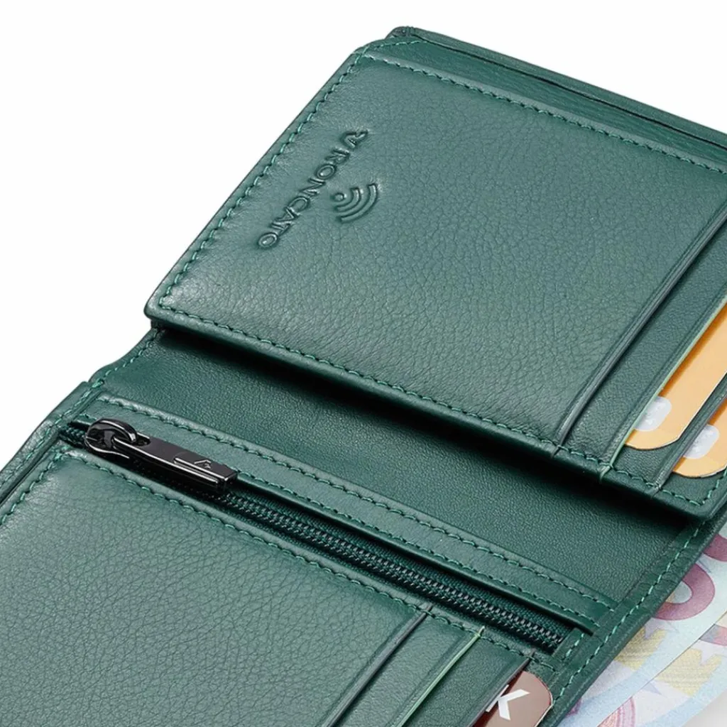 Roncato Herrengeldbörsen Querformat<Detroit Geldbörse RFID Schutz Leder 9 cm verde foresta