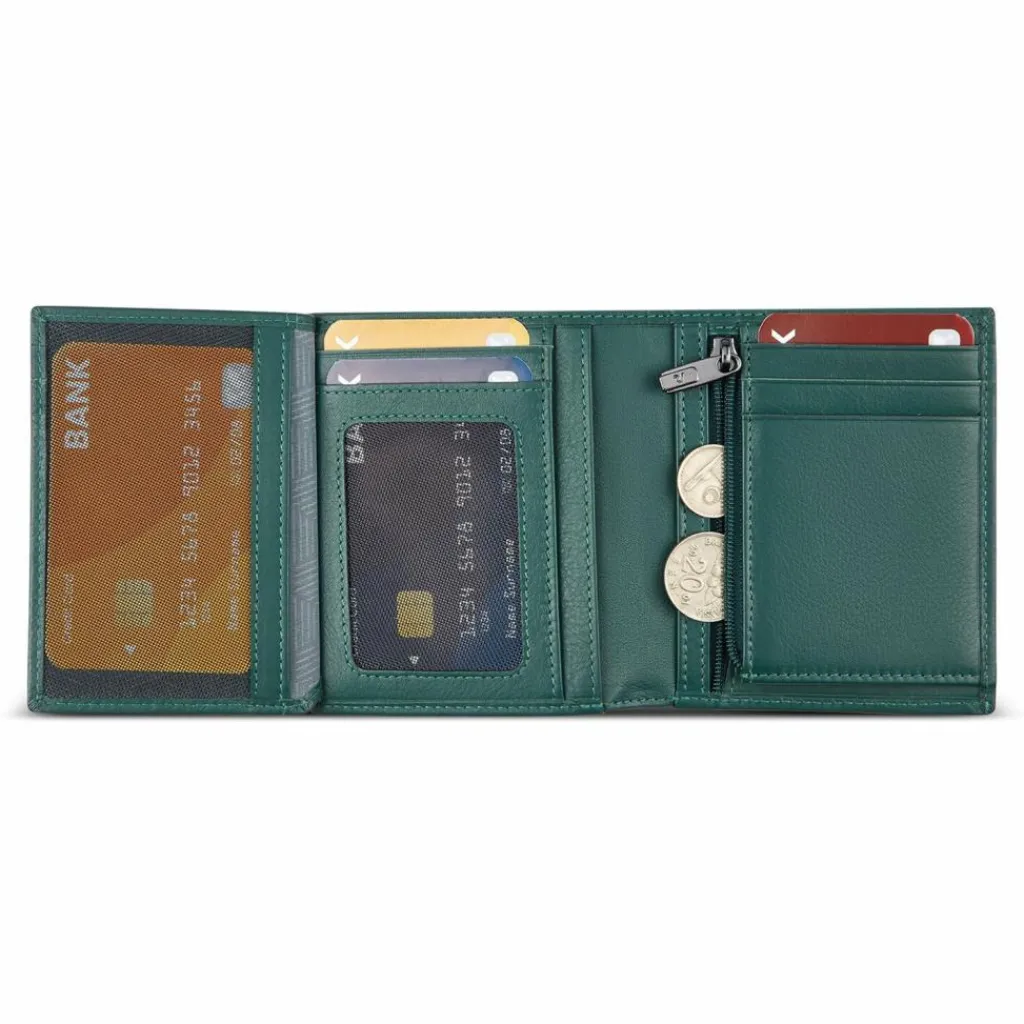 Roncato Herrengeldbörsen Querformat<Detroit Geldbörse RFID Schutz Leder 9 cm verde foresta