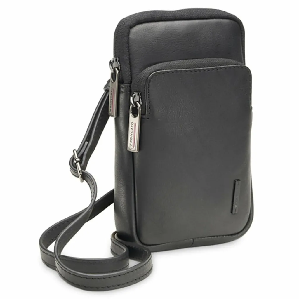 Roncato Detroit Handytasche Leder 11.5 cm nero