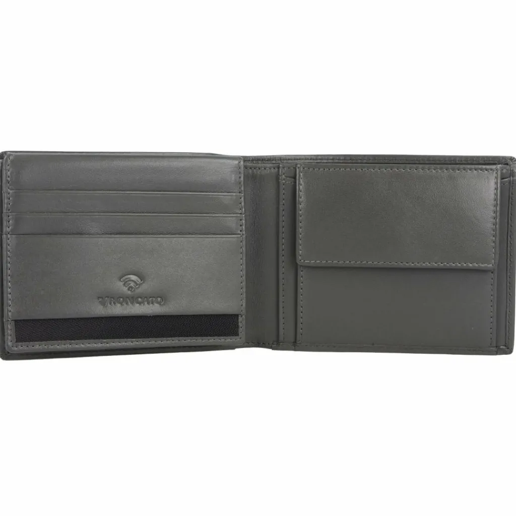 Roncato Herrengeldbörsen Querformat<Firenze Geldbörse RFID Leder 12 cm anthrazit