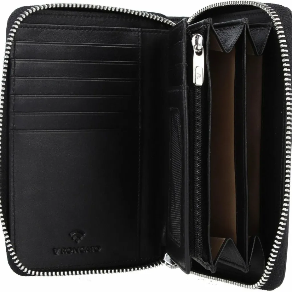 Roncato Damengeldbörsen Querformat<Firenze Geldbörse RFID Leder 15 cm black