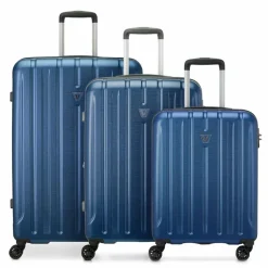 Sale Roncato Kinetic 2.0 4 Rollen Kofferset 3-teilig mit Dehnfalte blu