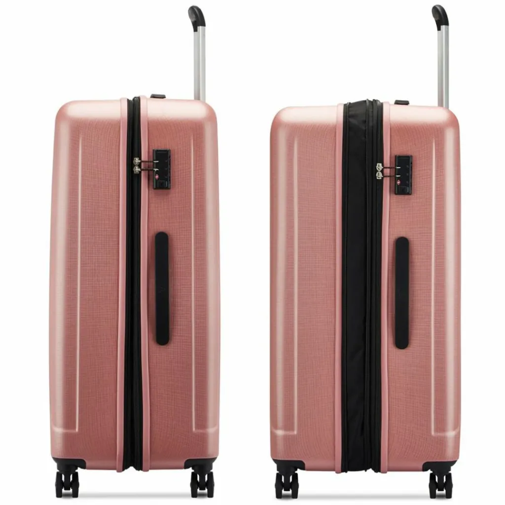 Best Roncato Kinetic 2.0 4 Rollen Trolley 76 cm mit Dehnfalte rosa antico