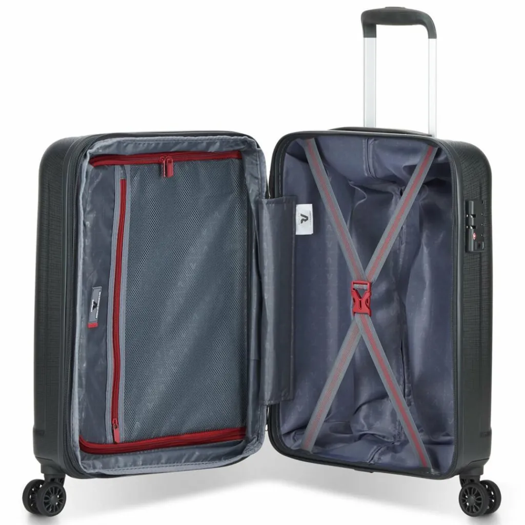 Roncato Hartgepäck Kabinengepäck|4-Rollen Kabinentrolleys<Kinetic 2.0 4 Rollen Kabinentrolley 55 cm mit Dehnfalte nero