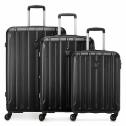 Roncato Kinetic 2.0 4 Rollen Kofferset 3-teilig mit Dehnfalte nero