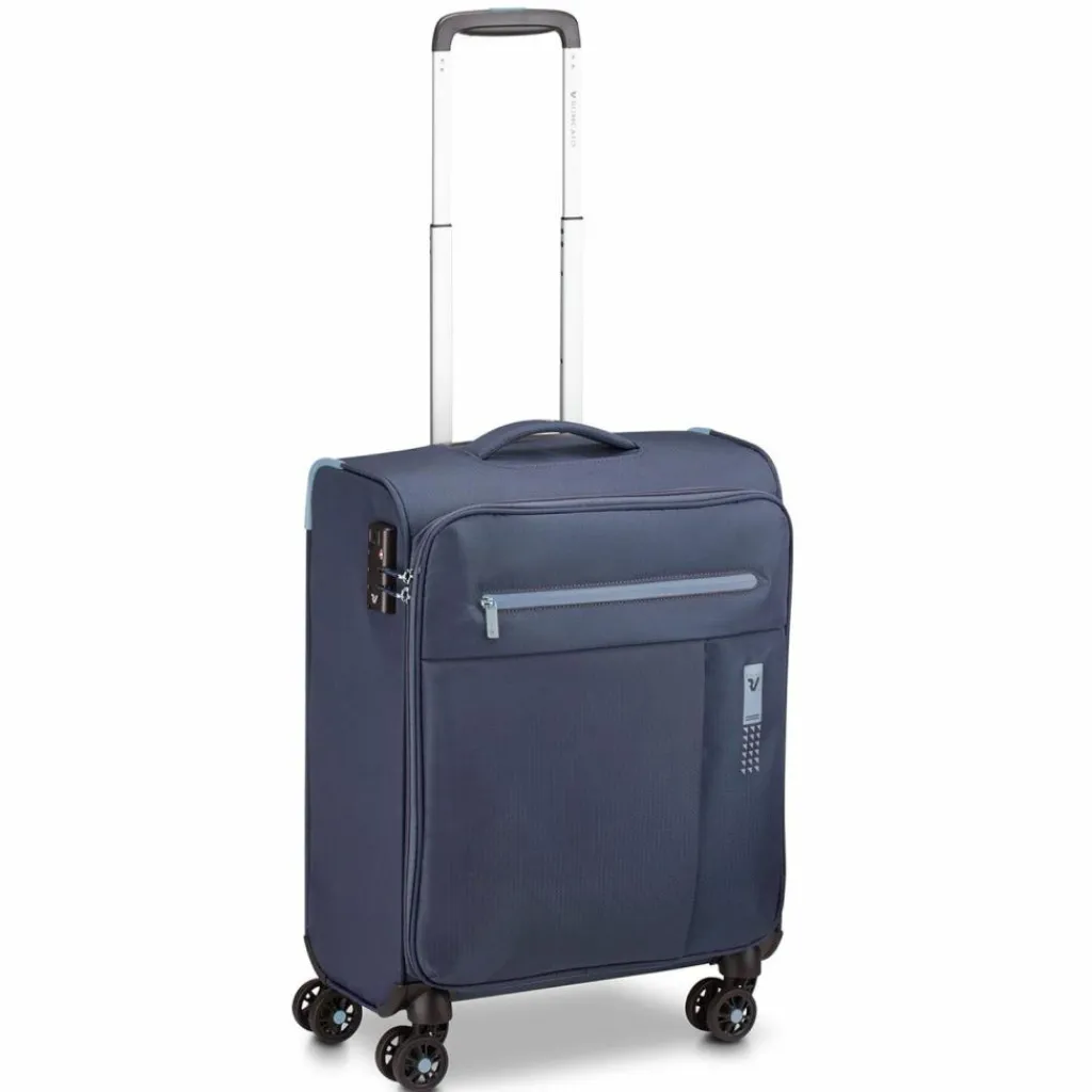 Best Roncato Lite Soft Neon 4 Rollen Kabinentrolley 55 cm navy blau