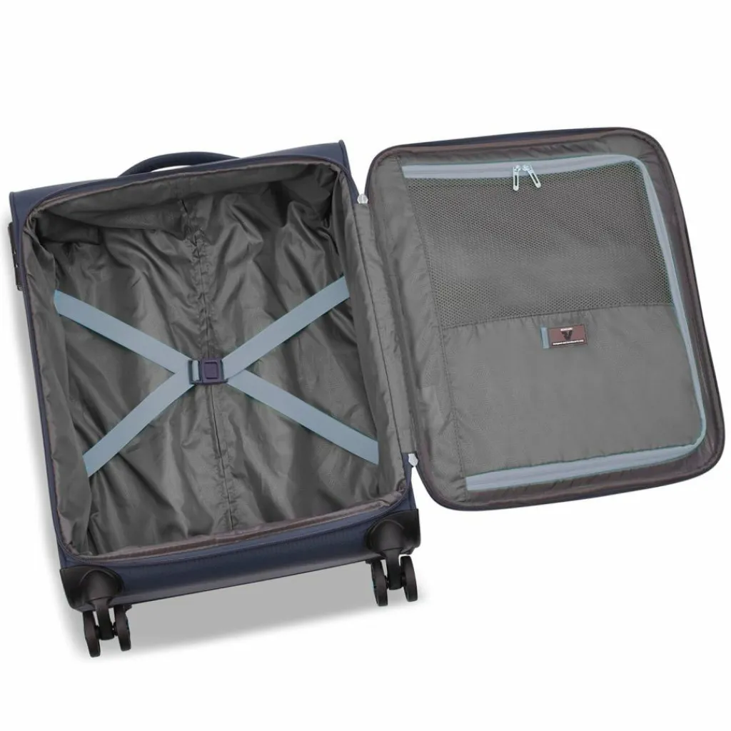 Best Roncato Lite Soft Neon 4 Rollen Kabinentrolley 55 cm navy blau