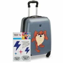 Discount Roncato Looney Tunes 4 Rollen Kindertrolley 50 cm taz antracite
