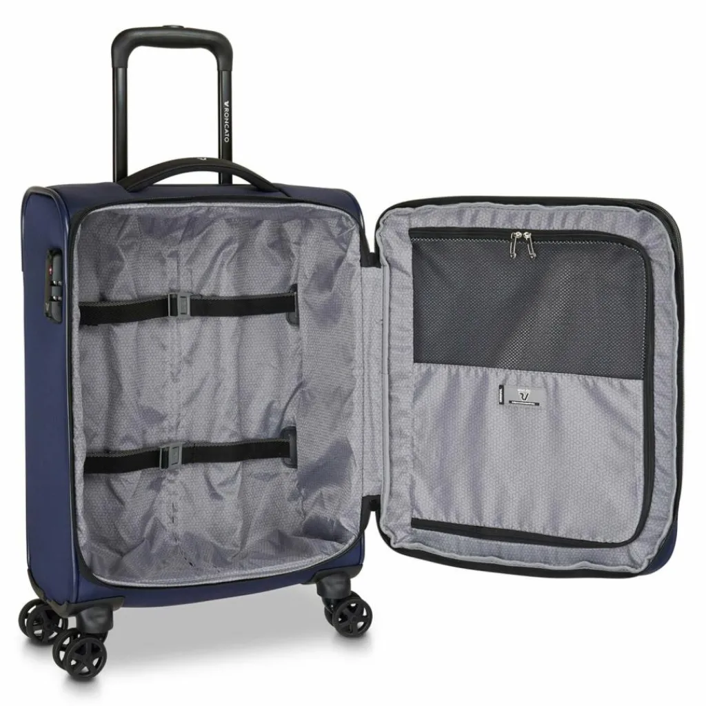 Online Roncato Metropolitan 4 Rollen Kabinentrolley 55 cm mit Dehnfalte blue
