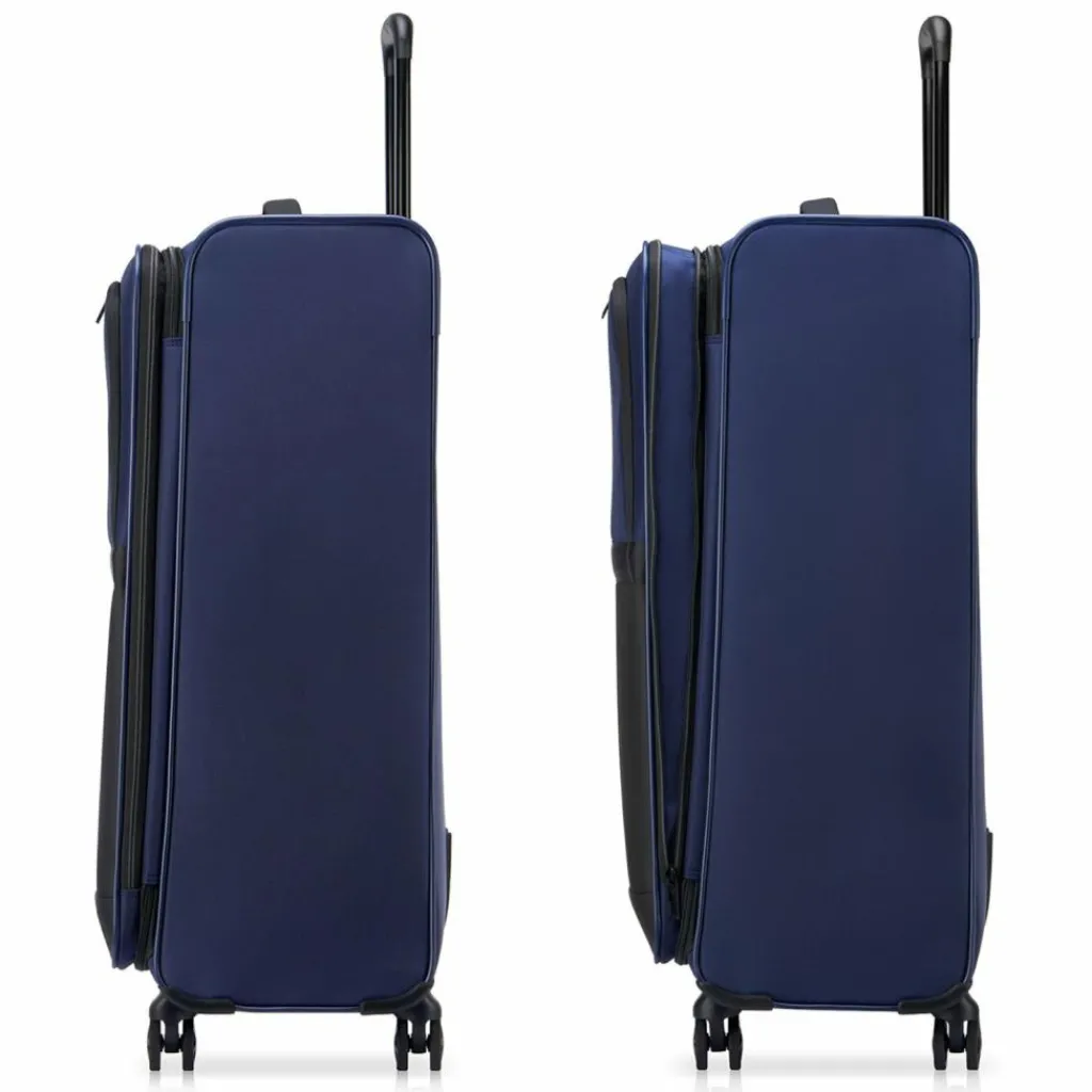 Roncato Koffersets Als Weichgepäck|Koffersets 3-Teilig<Metropolitan 4 Rollen Kofferset 3-teilig mit Dehnfalte blue