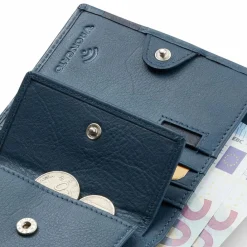 New Roncato Monaco Geldbörse Leder 9 cm denim